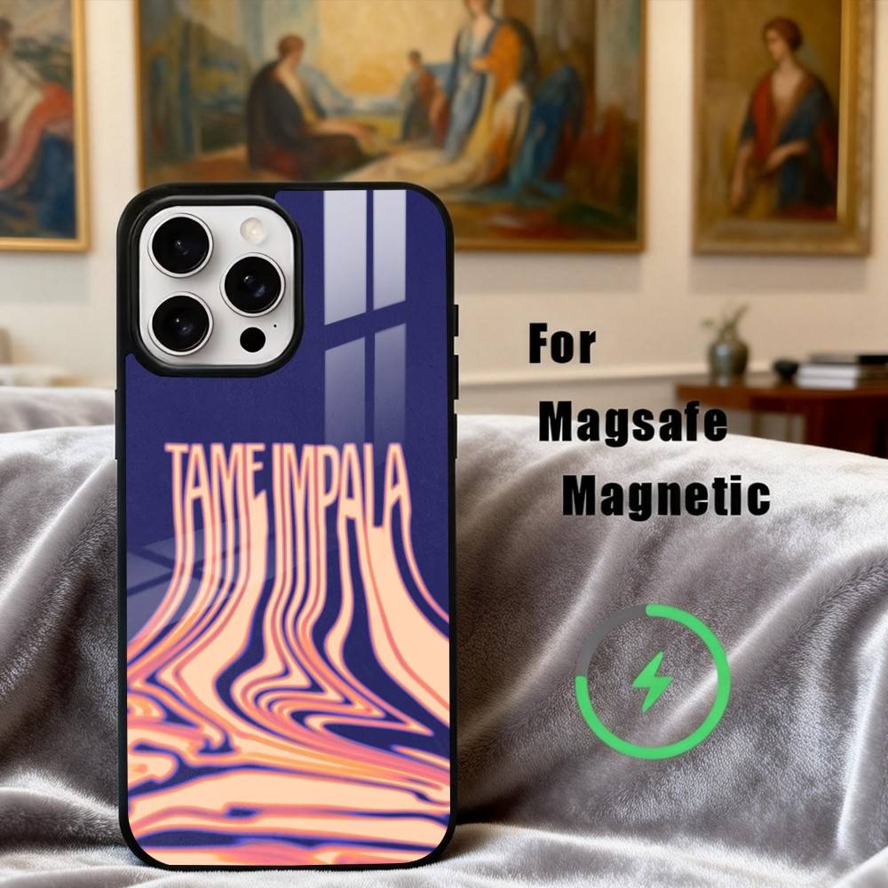 Funda de Teléfono Banda Epiphany Pop T-Tame I-Impala Para iPhone 17,16,15,14,13,12,Plus,Pro,Max para Carga Inalámbrica Magnética Magsafe