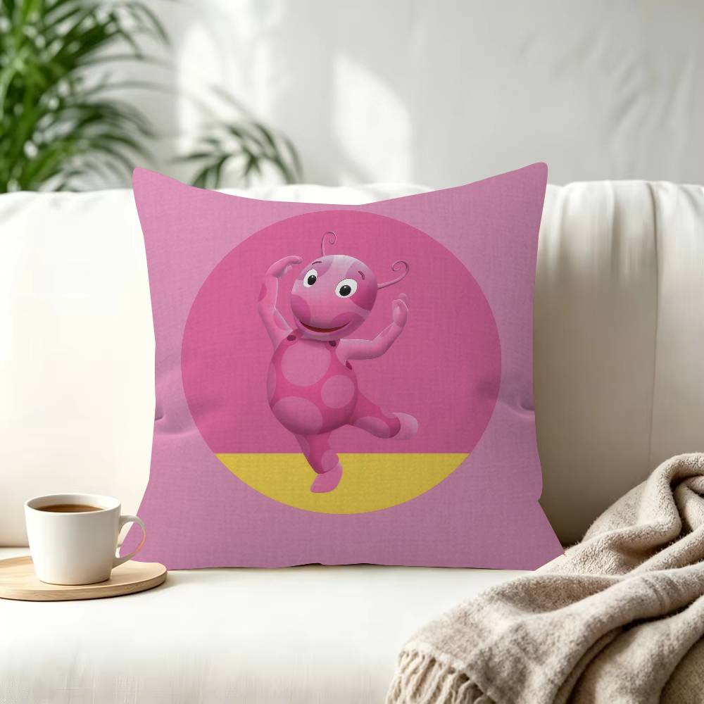 Federa per Cuscino Decorativa in Poliestere The Backyardigans Cartone Animato Quadrata Adatta per Decorazione Casa Ufficio Caffetteria