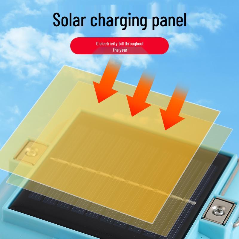 Portable Super Bright LED Solar Camping Light with Long Battery Life for Outdoor and Night Market Use.