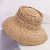 Raffia Handwoven Foldable Sun Hat for Women Outdoor Travel UV Protection Breathable Boho Chic