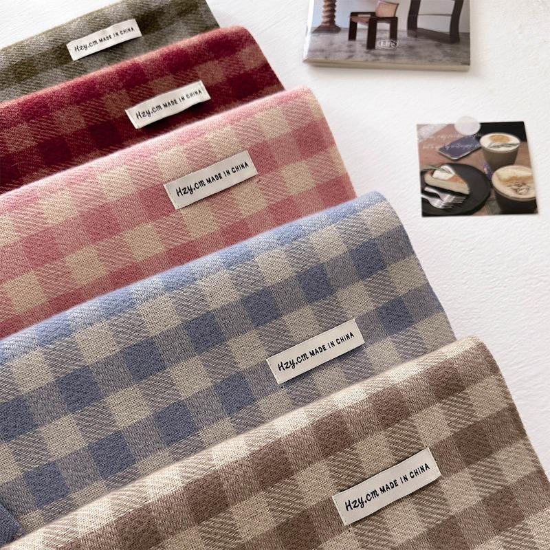 Autumn and Winter New Imitation Cashmere Plaid Scarf Women's Wind Thickened Warm Scarf Versatile Fringed Shawl