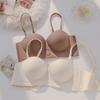 Seamless Lingerie Women's Gathering Top Support No Steel Coil Bra Breast Retraction Anti-sagging Half-cup Bra