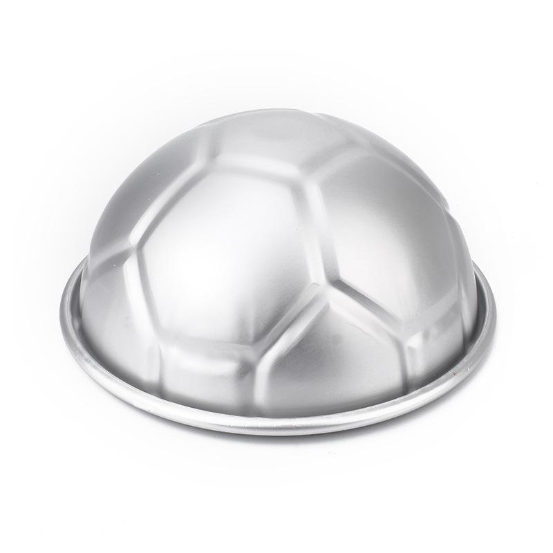 8-Inch Football Cake Mold & 6-Inch Anodized Hemisphere Baking Tool - Spherical Chiffon Cake Base for Cartoon Designs