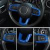 Steering Wheel Trim Cover ABS Interior Accessories for 18+ Jeep Wrangler JL JLU