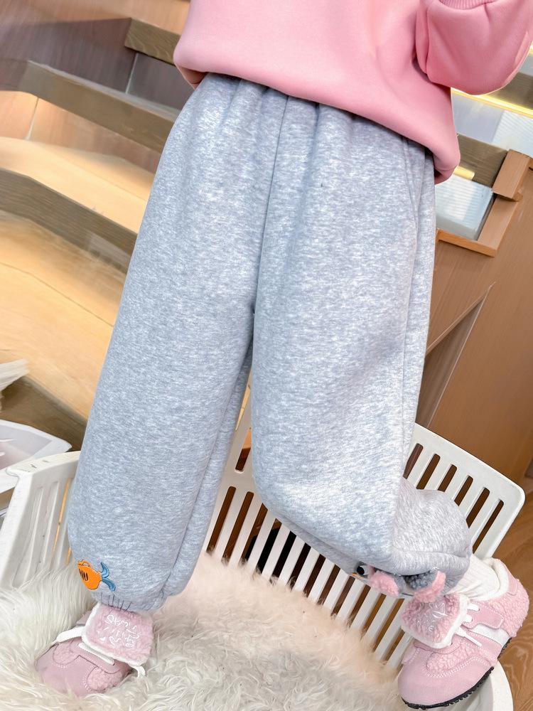 Mädchen Fleecegefütterte Hasen-Sweathose für Frühling & Herbst - Vielseitige, Dicke Winterhose für Babymädchen