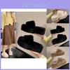 Stilvolle Damenhausschuhe mit weicher Sohle, lässige Slip-On-Sandalen mit runder Zehenpartie für Frühling und Herbst