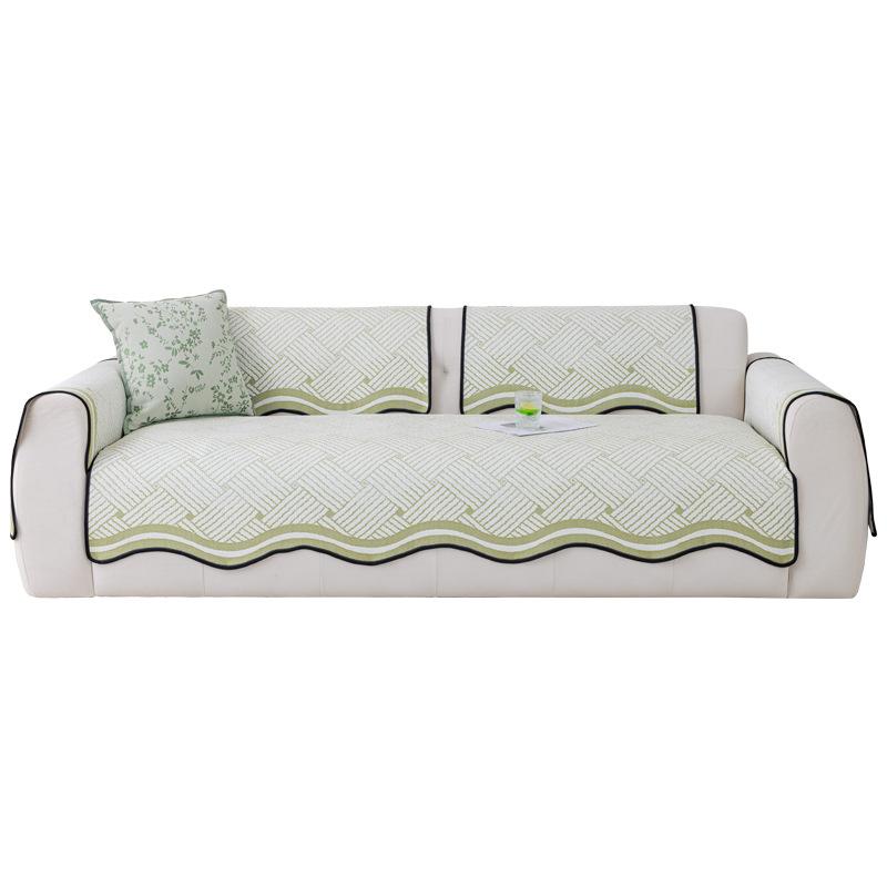 Summer Ice Silk Special-shaped Sofa Cushion 2025 New Irregular Fixed Non-slip Sofa Mat Seat Cushion Cover Cloth Towel
