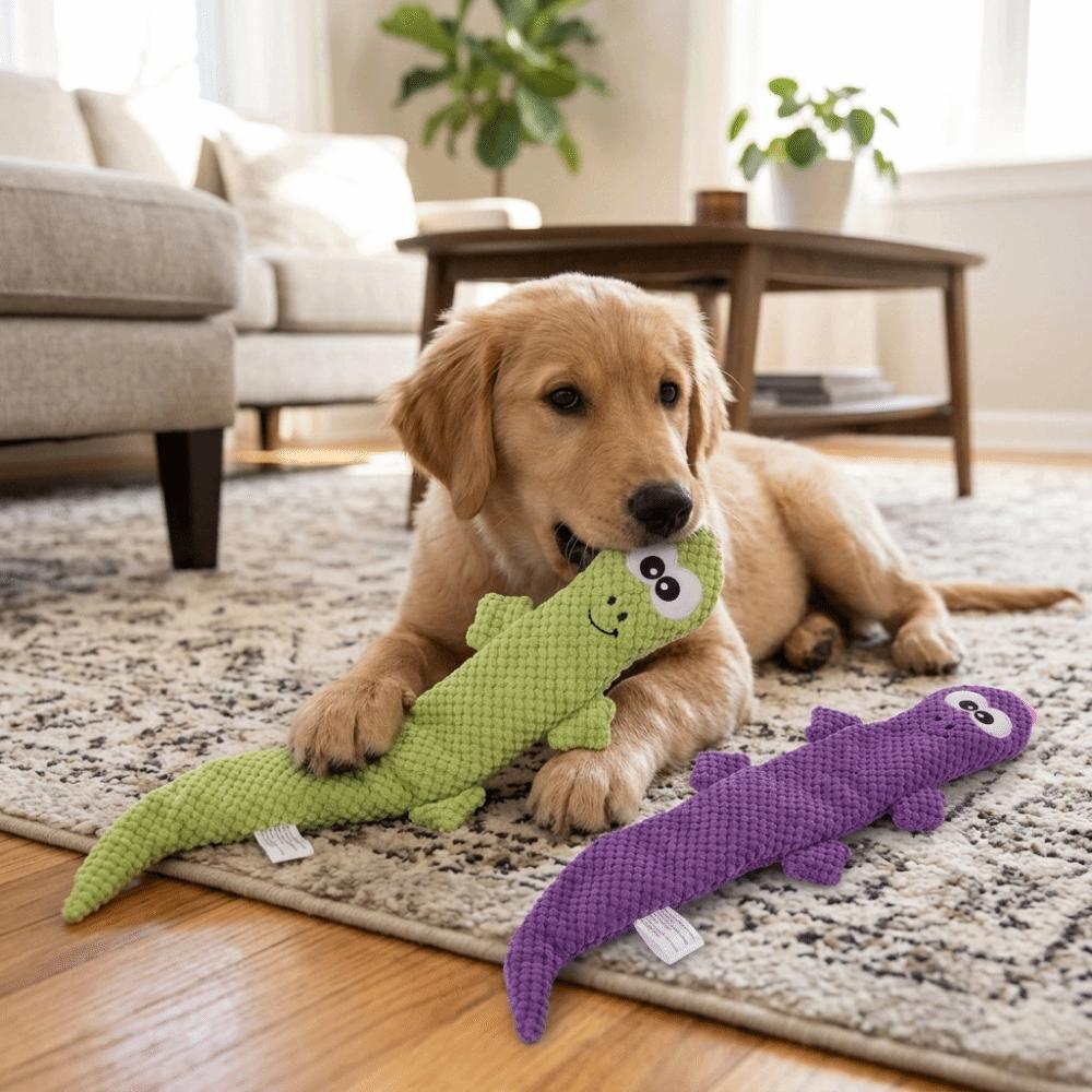 

Crinkle Paper Dog Chew Toy Cartoon Lizard Lizard Dog Toy Plush Squeaky Toy Daily Entertainment фіолетовий