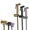 Set Accesorii Spray Bideu Portabil Auriu Periat Faucet Bideu Negru pentru Baie Pulverizator Autocurățare