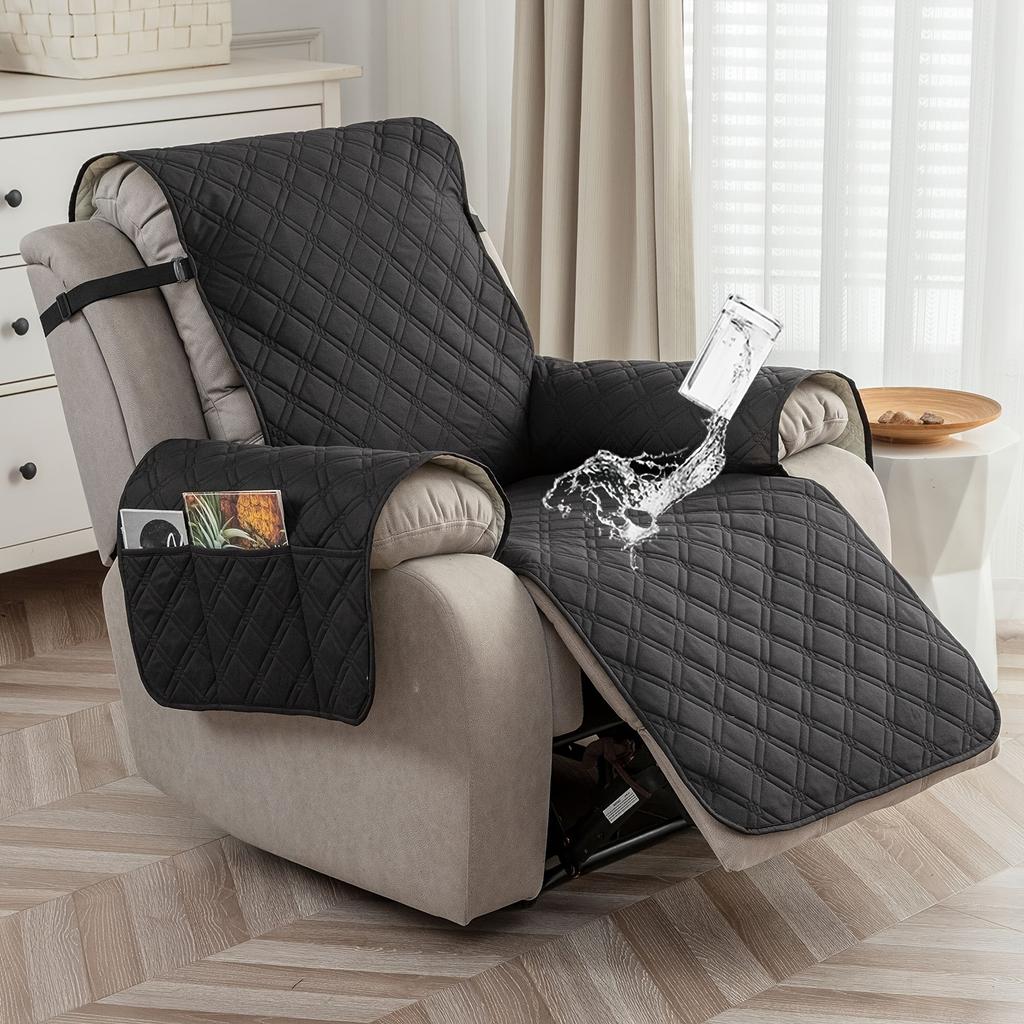 1PC 100% Waterproof Recliner Chair Cover, Recliner Chair Covers for Reclining Chair, Non-Slip Fabric Recliner Couch Cover for Li