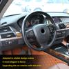 2pcs Carbon Fiber Style Steering Wheel Button Frame Decoration Cover Trim for BMW X5 E70 2008‑2013