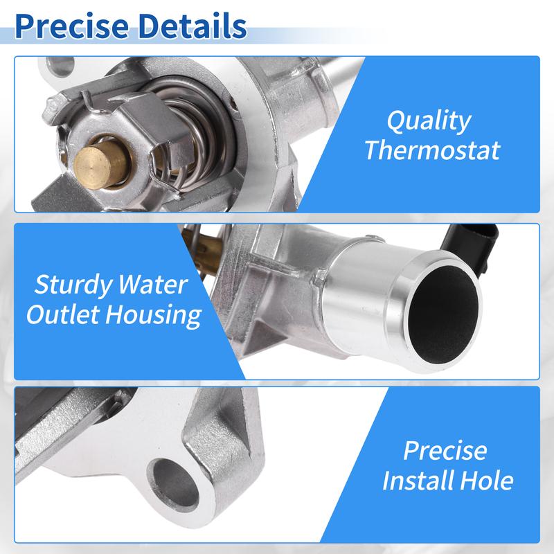 X Autohaux Engine Coolant Thermostat Housing Assembly No.12635761 for Chevrolet Volt LT