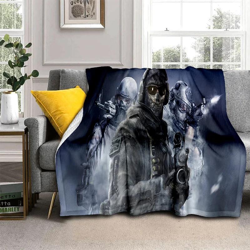 COD Game, 3D Call of Duty ,Gamer HD Blanket,Soft Throw Blanket for Home Bedroom Bed Sofa Picnic Travel Office Cover Blanket Kids