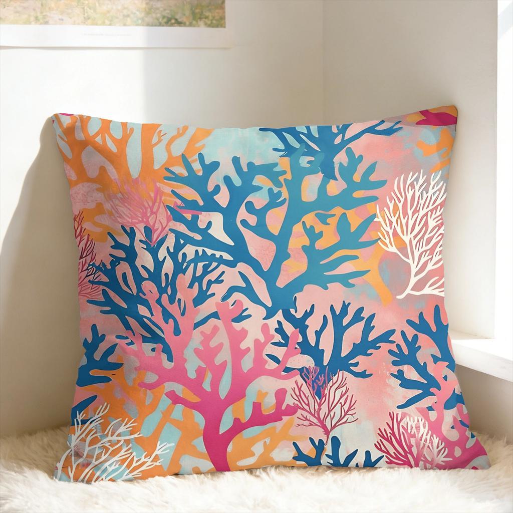 Coral Pillowcases Funny Pillow Case For Living Room Bed Chair Comfy Pillow Cover