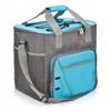 20L Kühlbox Picknick Eisbox Tragbare Kühlbox 4mm Schaumstoffisolierung Blau Hält Temperatur für 12H mit Außentasche Meteor