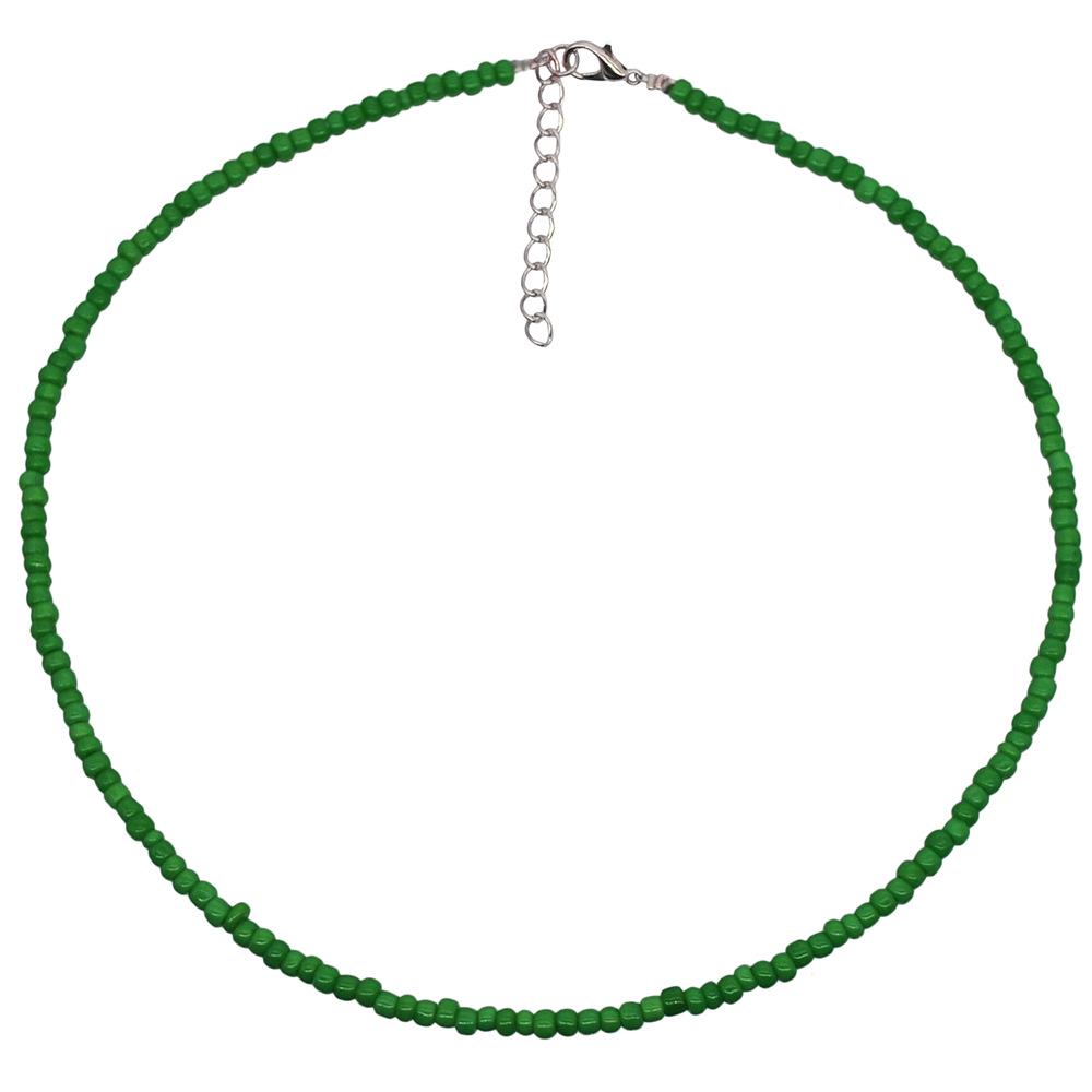 Trendige bunte Reisperlenkette für Damen - Böhmischer Stil Choker-Kette Accessoire