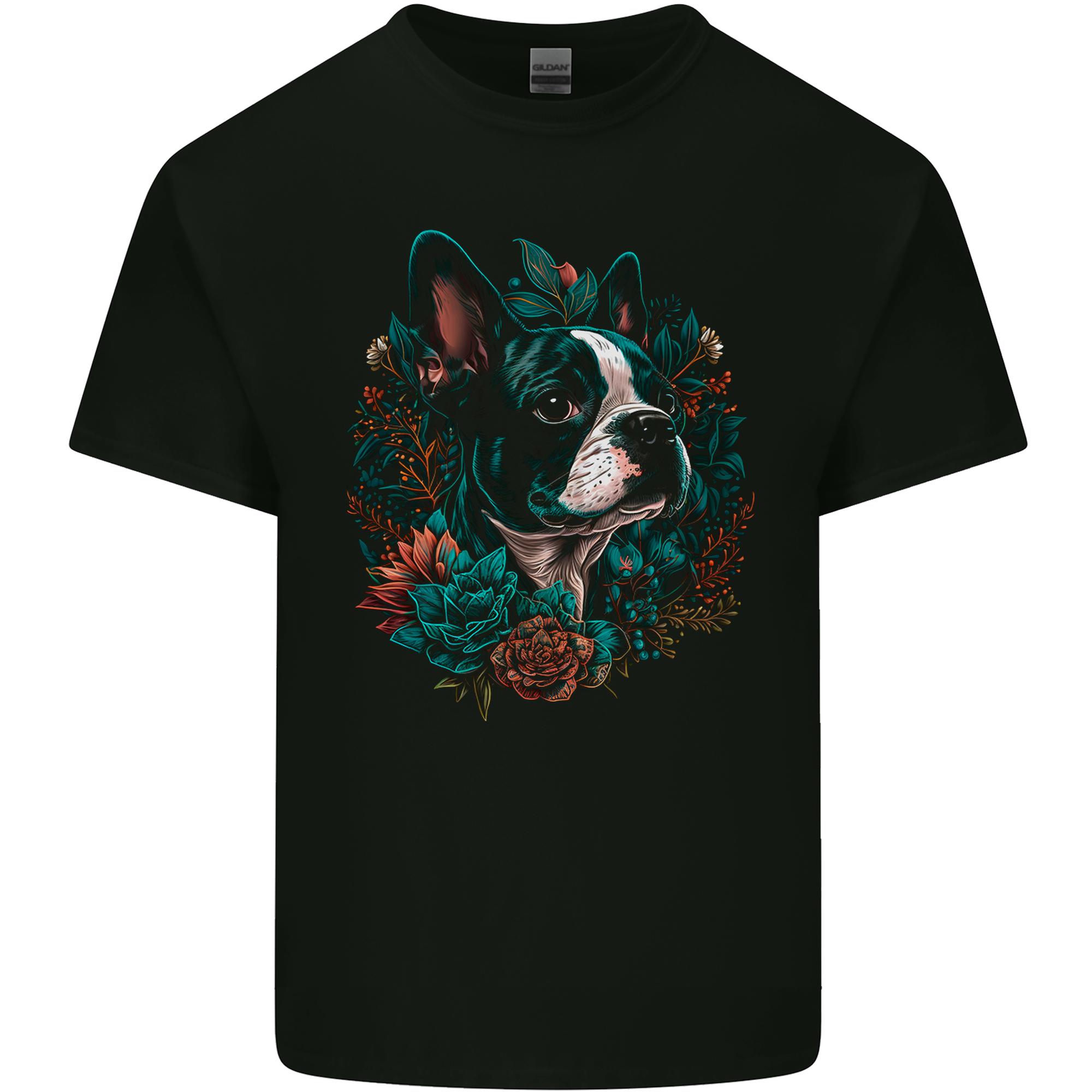 A Boston Terrier Dog Unisexs Light Cotton TShirt S