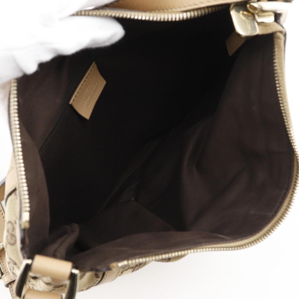 GUCCI Abbey line Shoulder Bag 203257 Brown GG canvas Women Used