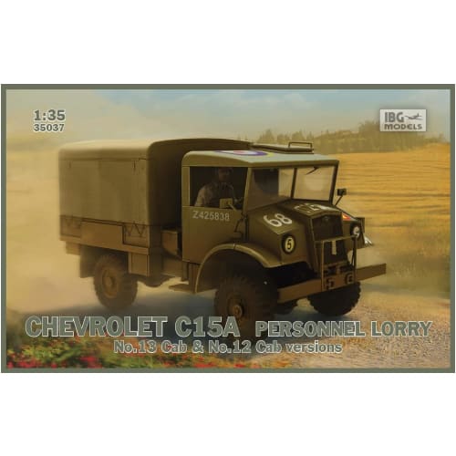 IBG 1/35 Scale British Chevrolet C15A Troop Carrier Truck, Type 12/13 Cab, Plastic Model Kit PB35037