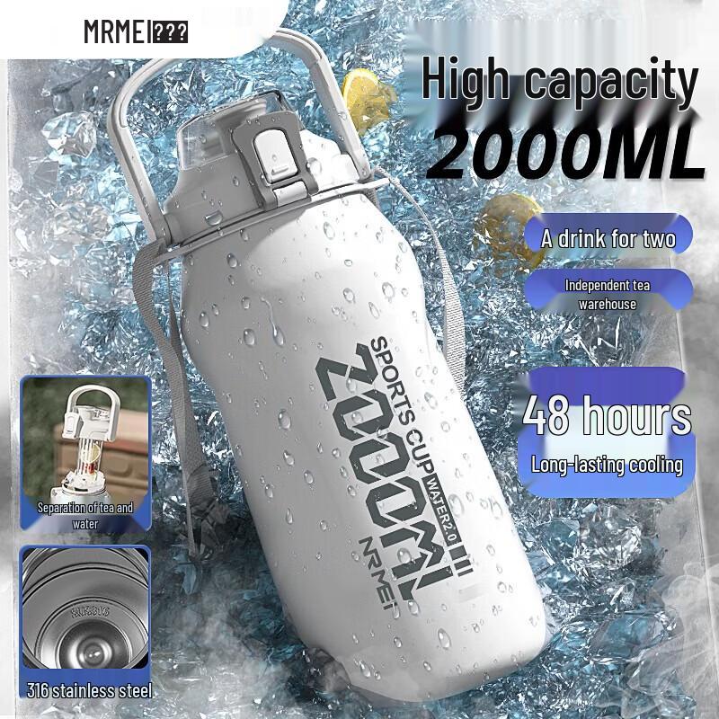 nRMEi Large Insulated Sports Bottle with Straw