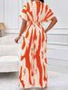 European & American Women's Full Print Batwing Sleeve Wide Leg Jumpsuit - Fashionable & Versatile