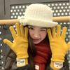 10Colors Full Finger Knitted Gloves Warm Lining Faux Cashmere Gloves Warm Winter Gloves  Typing Use