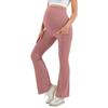 European & American High-Waisted Maternity Support Pants, Nylon Stretch, Micro-Flare, Plus Size, Versatile Outerwear JL13