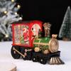 HOMZY Christmas Eve Music Box Gift Charming Water-filled Christmas Train Ornaments with Led Lights Christmas Decorations CrystalBall