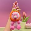 Charming Capybara Plush Keychain With Pink Hood Bubble Design Cute Gift