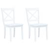 Day and Night - Day and Night Dining Chairs 2 Units Solid White Rubber Wood