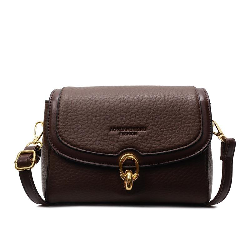 Niche design bag women's summer new simple fashion soft leather high sense retro shoulder small square bag