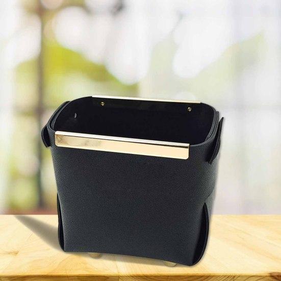 

Складная коробка для хранения, удобная переноска из искусственной кожи с узором в виде слов, корзина для мелочей с дистанционным управлением для дома