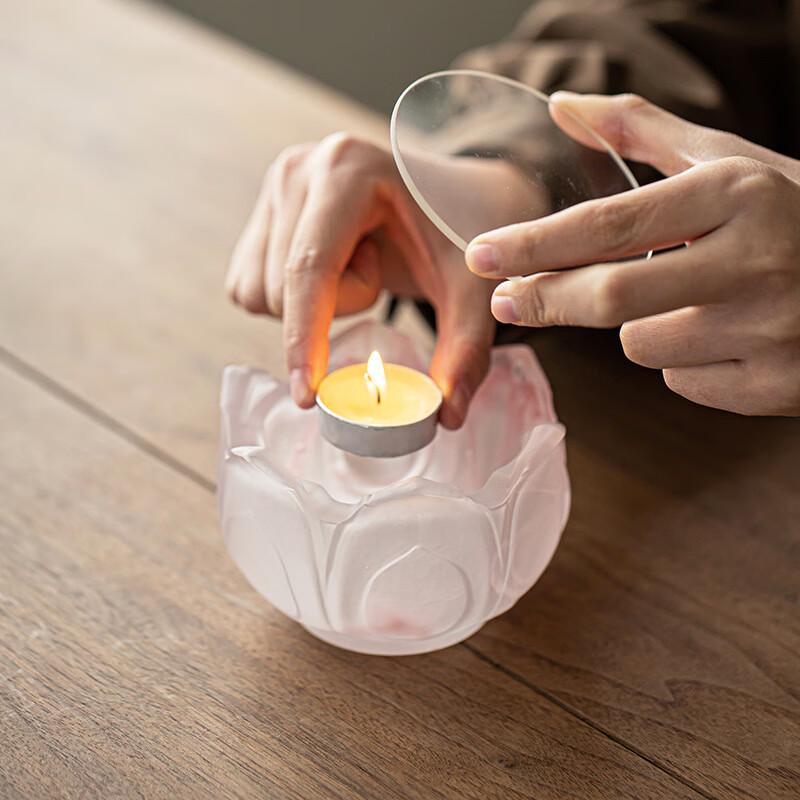 

Хрустальная стеклянная подставка для подогрева чая в виде лотоса