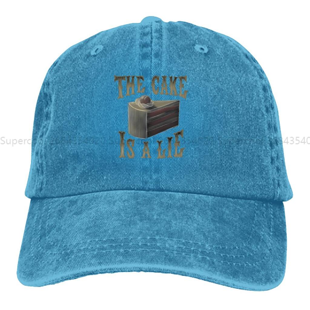 The Cake Is A Lie Baseball Cap Unisex Hats Wounisex Visor Protection Snapback Portal Game Caps