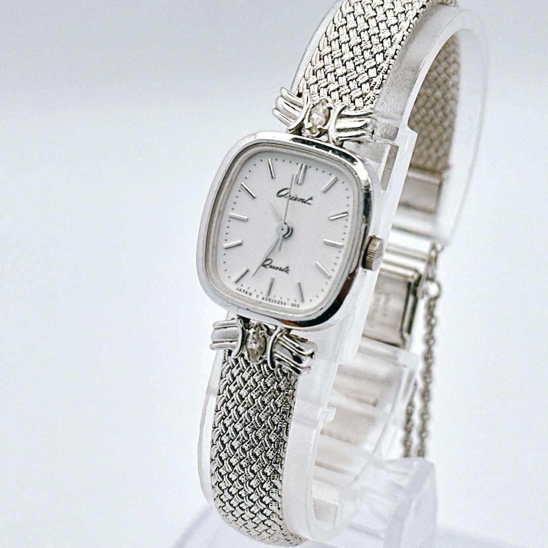 Used Rare beautiful item [operating/battery replacement] Orient ORIENT Bracelet Watch Silver