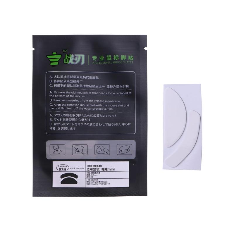 1Set Mouse Feet Mouse Skates Stickers Pad Rounded Glides Curved Edges Mouse Feet Replacement for Razer Viper Mini Mouse