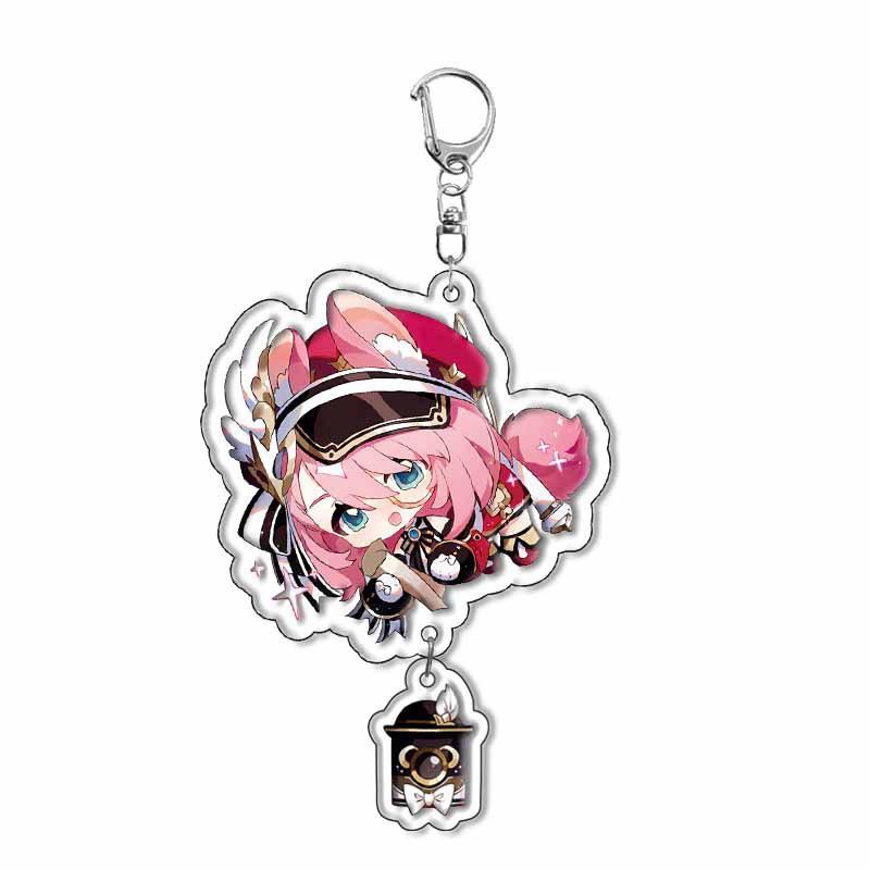 Project Anime Keychain for Fontaine and Natlan Characters Sigewinne Charlotte Navia Neuvillette Clorinde Freminet Keyrings
