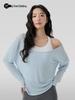 Lazy Long-Sleeve Women's Yoga Top: Relaxed, Skin-Friendly, Loose, Slimming, Breathable Fitness Pilates T-Shirt