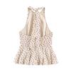 European and American Style, New Women's Clothing, Polka Dot Linen Blended Balloon Version Top 3911700