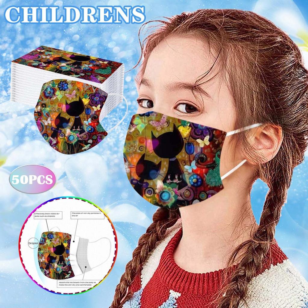 50PC Disposable Masks Safety Masks For Men And Women Child Masks