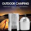 3-Piece Canteen Cup Stove Pouch Kit Military Camping Cookware Set 800ml Canteen 600ml Cup Stove with Cover Bag