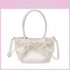 Small Pu Shoulder Bag With Bow Decoration For Women Casual Outings