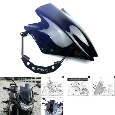 Motorcykel Vindrutor Vindavvisare Vindruta Passar För Kawasaki Z750 Z750R Z750 2007 2008 2009 2010 2011 2012