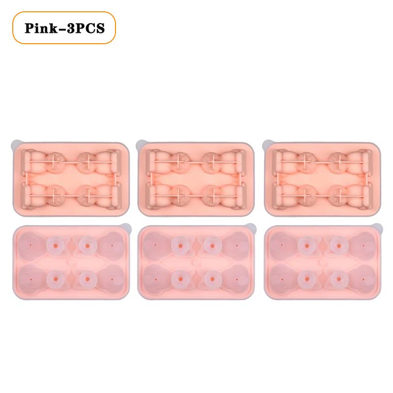 1/3/5PCS Cat Shape Silicone Ice Cube Tray Animal Ice Mold Kitten Ice Maker for Flexible Ice Tray for Whiskey Cocktail Water
