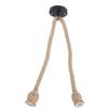 E27 Lamp Base 1.5m Hemp Rope Electric Wire DIY Pendant Decorative Bulb Holder (two bulb holder)