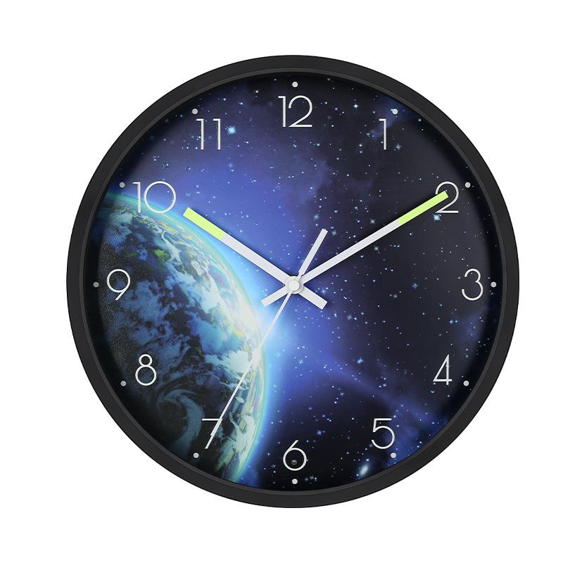 

Smart Voice-controlled Luminous Wall Clock Living Room Home Light Luxury Quartz Clock Silent Creative LED Luminous Wall Clock 12inch чёрный