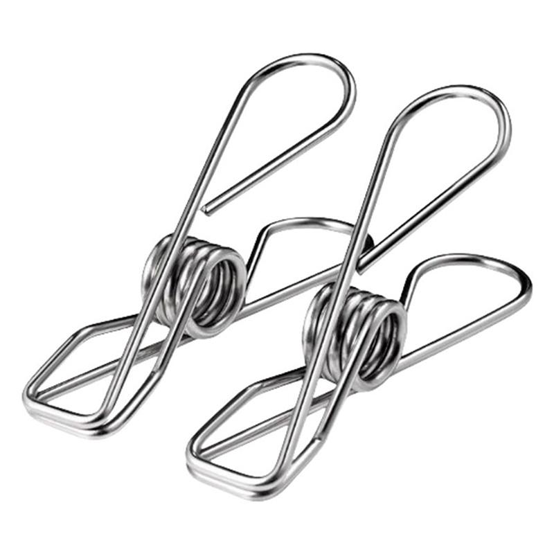 10Pcs Stainless Steel Clothes Clips Available In 2 Sizes For Hanging Clothes Or Drying Clothes Clips Clothes Pegs Clothes Hooks