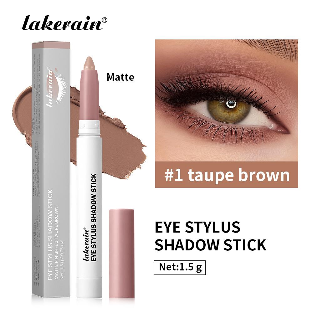 Lakerain Eye Stylus Shadow Stick Plum Bronze 1.5g Shimmer Eyeshadow Pencil Waterproof Long-Lasting Creamy Eye Makeup Cosmetic for Women