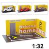 Automobile Toy 1/32 Car Garage Parking Space Garage DIY Scene Parking Lot Model  For Children