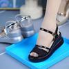 Slope Heel Roman Sandals Women's 2025 Summer New Fashion Outer Wear Thick-soled Heightening Flat-soled Mother Shoes Women's Sandals